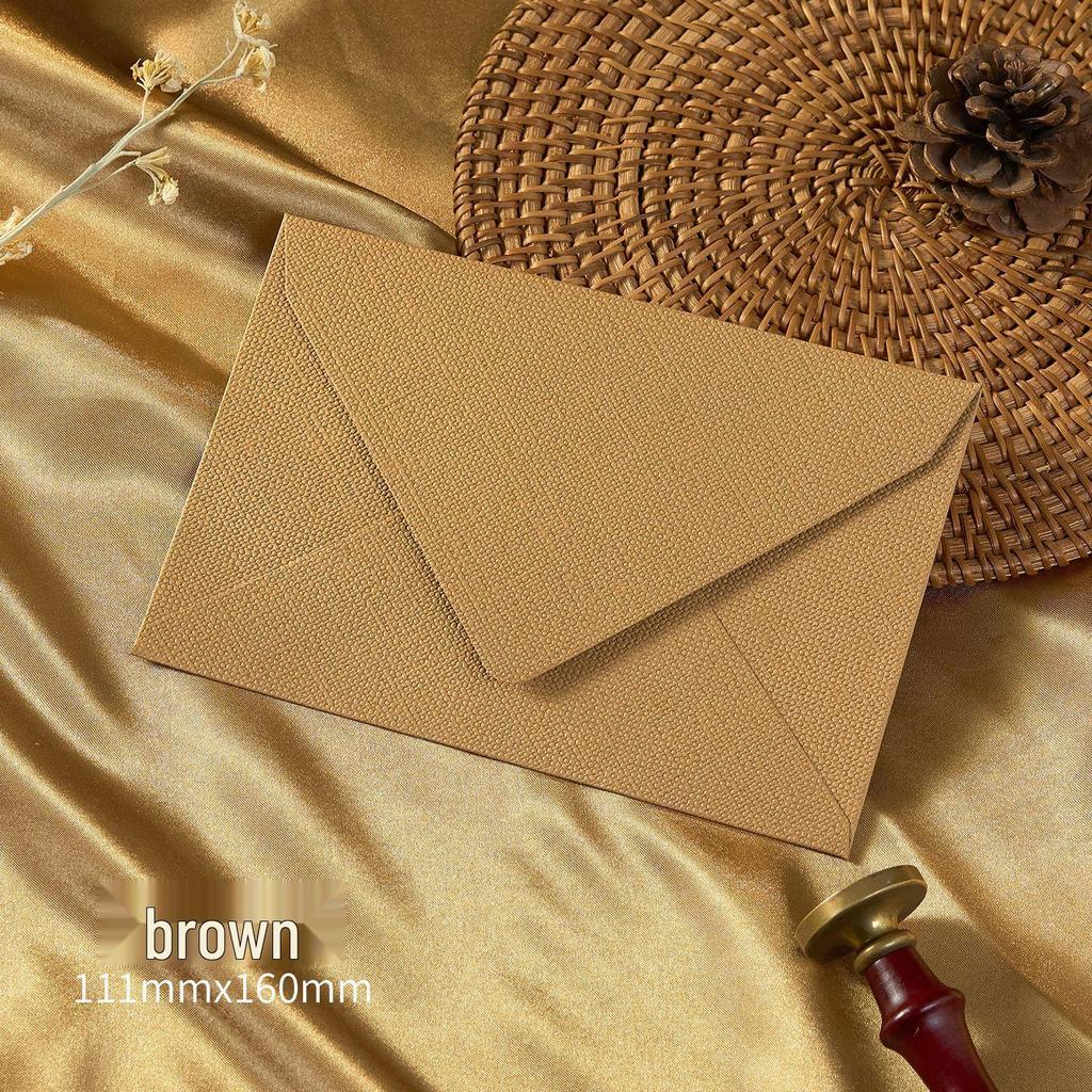 Chinese Style Retro Hemp Envelope & Stationery Set with Kraft Paper and Sealing Wax