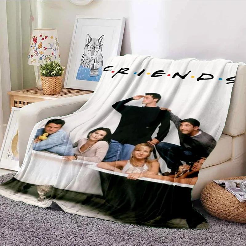 Cozy F-Friends Comedy Movie Characters Flannel Blanket for Beds Room Decoration Picnic - Customizable Gift Blanket