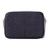 MICHAEL KORS Jet Set Leather, PVC Camera Bag, Crossbody Bag, Shoulder Bag Medium Women's Black 32F1SJ6C7B-001