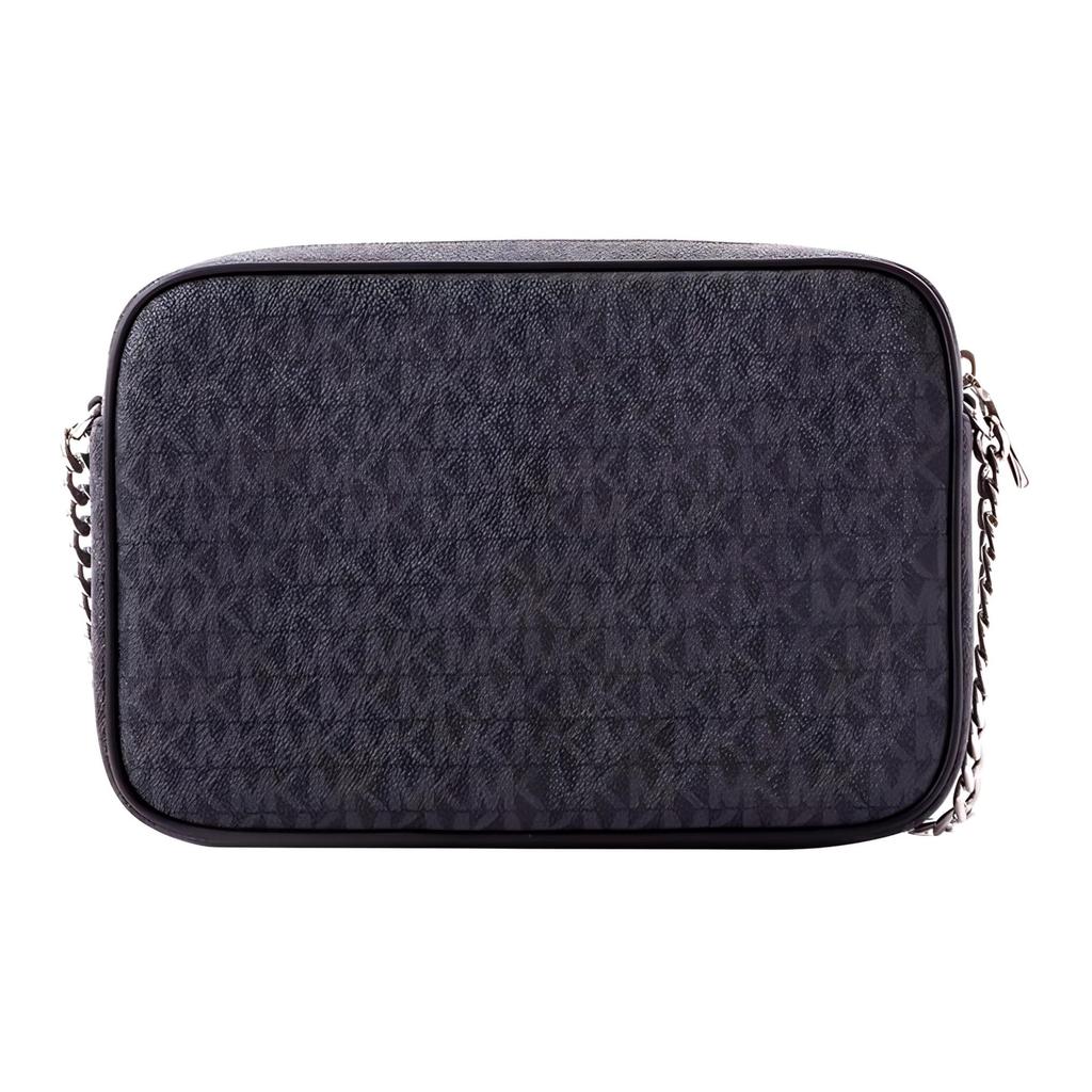 MICHAEL KORS Jet Set Leather, PVC Camera Bag, Crossbody Bag, Shoulder Bag Medium Women's Black 32F1SJ6C7B-001