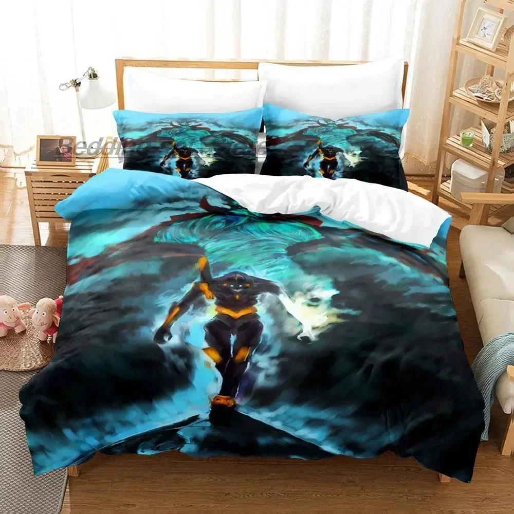 Tengen Toppa Gurren Lagann Bedding Sets,Girls Bed Supplies Set Duvet Cover Bed Comforter Set Bedding Set