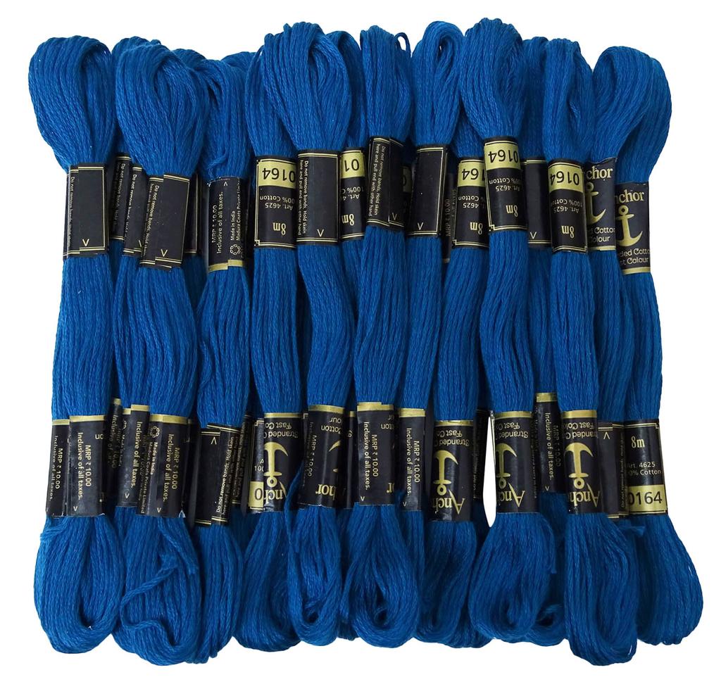 IBA Indianbeautifulart Stranded Cotton Thread Floss Cross Stitch Hand Embroidery Pack of 25 Stränge-Golden