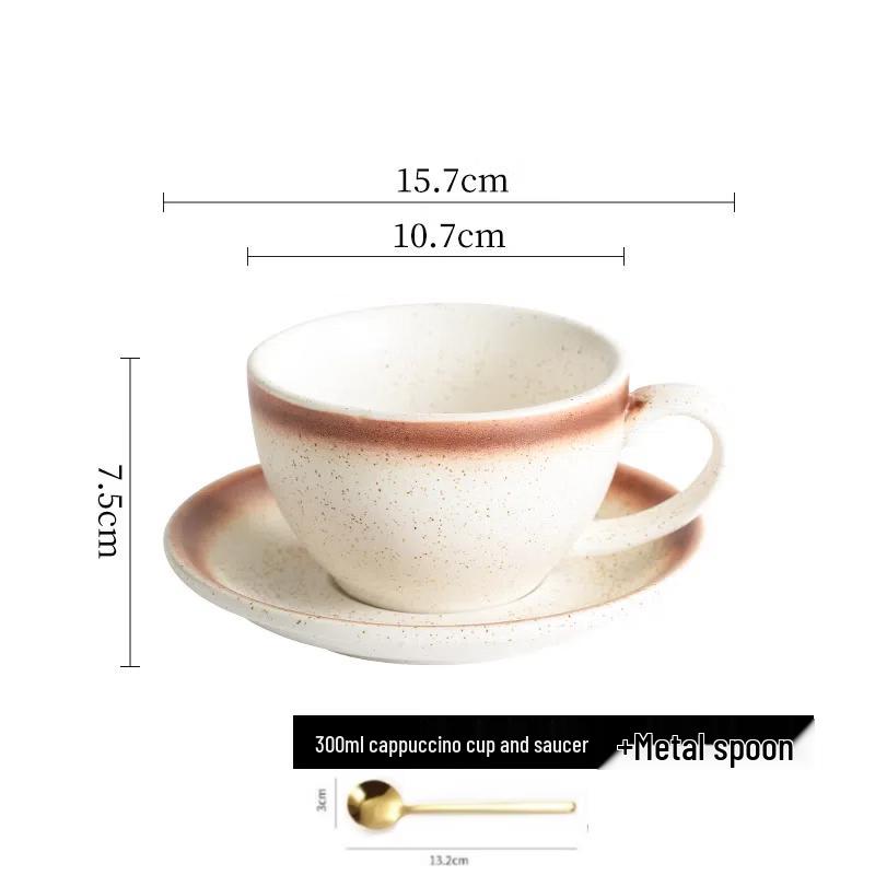 Qiwei Professional Ceramic Latte Art Cup & Saucer Set