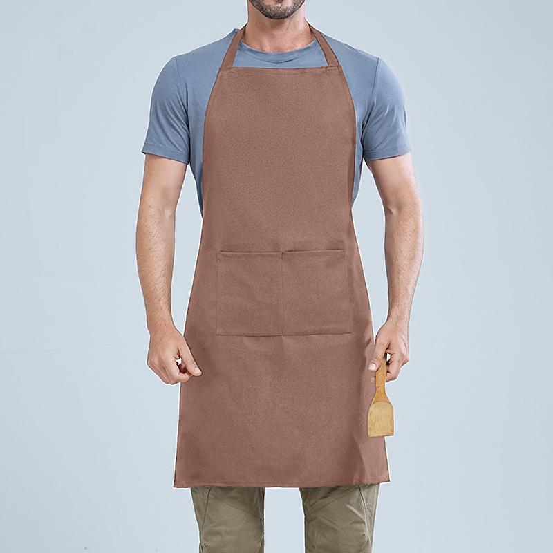 Korean-Style Custom Logo Neck Apron for Baking, Kitchen, Restaurant, and Coffee Shop
