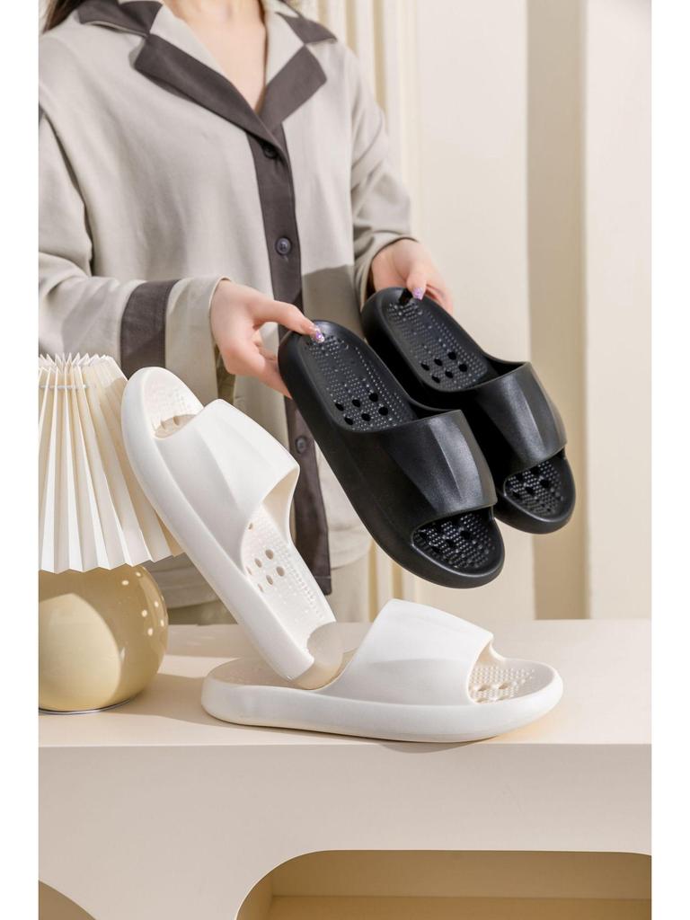 Unisex Quick-Drying Non-Slip Bathroom Slippers: Four Seasons Foot Massage, Draining Indoor Home Style 2025