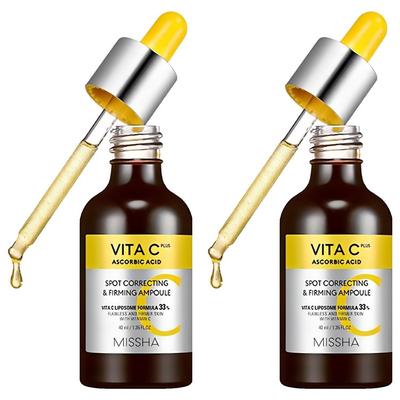 MISSHA Vita C Plus Spot Korrigierende & Straffende Ampulle, 40ml, 2 Stück