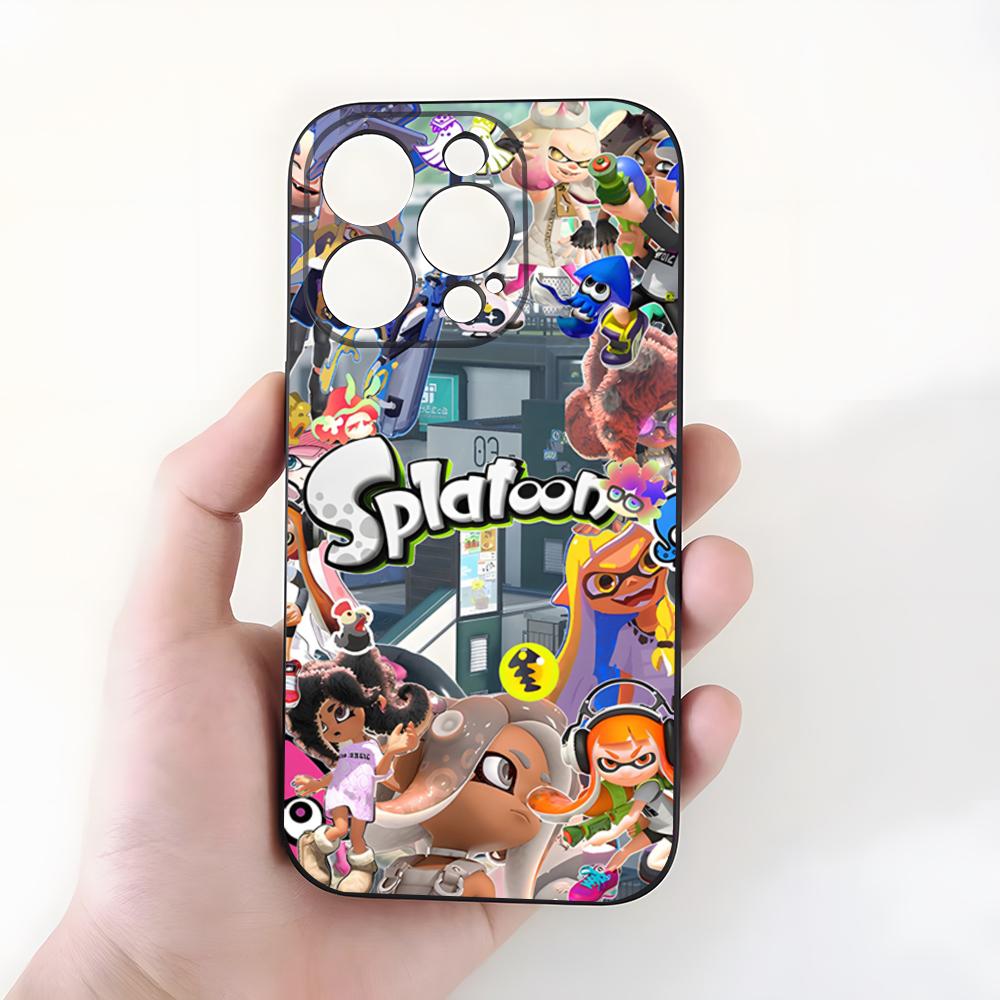 Game S-Splatoon Phone Case For IPhone 17 Pro Max 15 Pro 16 14 Plus 12 13 Mini 11 Pro Shockproof Soft Cover