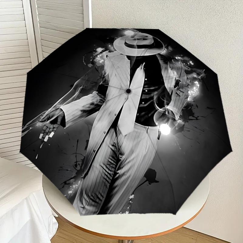 1pc Michael Joseph Jackson Dance Movement Automatic Folding Umbrella, Portable Collapsible Design, Casual Outdoor Accessory L1127015