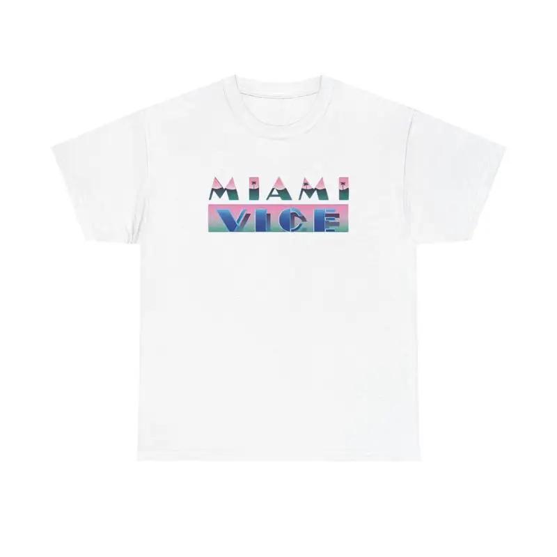Miami Vice T Shirt Retro Florida Heavy Cotton S