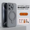 Magnetic Liduid Silicone Stand Phone Case For iPhone 15 14 16 Plus 11 12 13 16 Pro Max Magsafe Ring Holder Protector Soft Cover