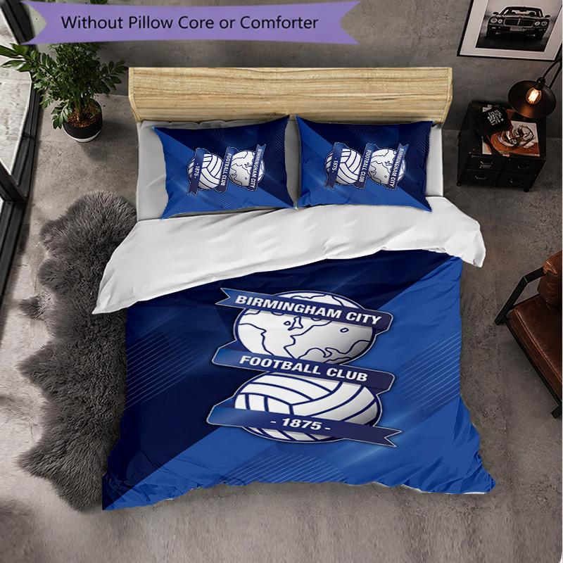 Birmingham City Themed Bedding 3Pcs Duvet Cover Set Decorative Bed Linen For Teen Room Home Decoration