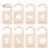 7/8 Pcs Baby Wardrobe Dividers Closet Wooden Baby Garment Size Markers Newborn To Toddler Baby Clothes Size Dividers for Daily Baby Clothes