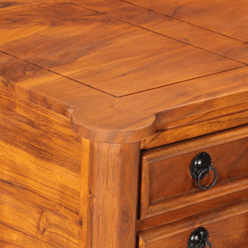 Writing Desk with Drawers 110 X 50 X 76 Cm Solid Acacia Wood