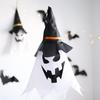 43/47CM Halloween Ghost Hanging Decoration LED Light Glowing Horror Decor Props for Outddor Indoor Halloween Party Decoration