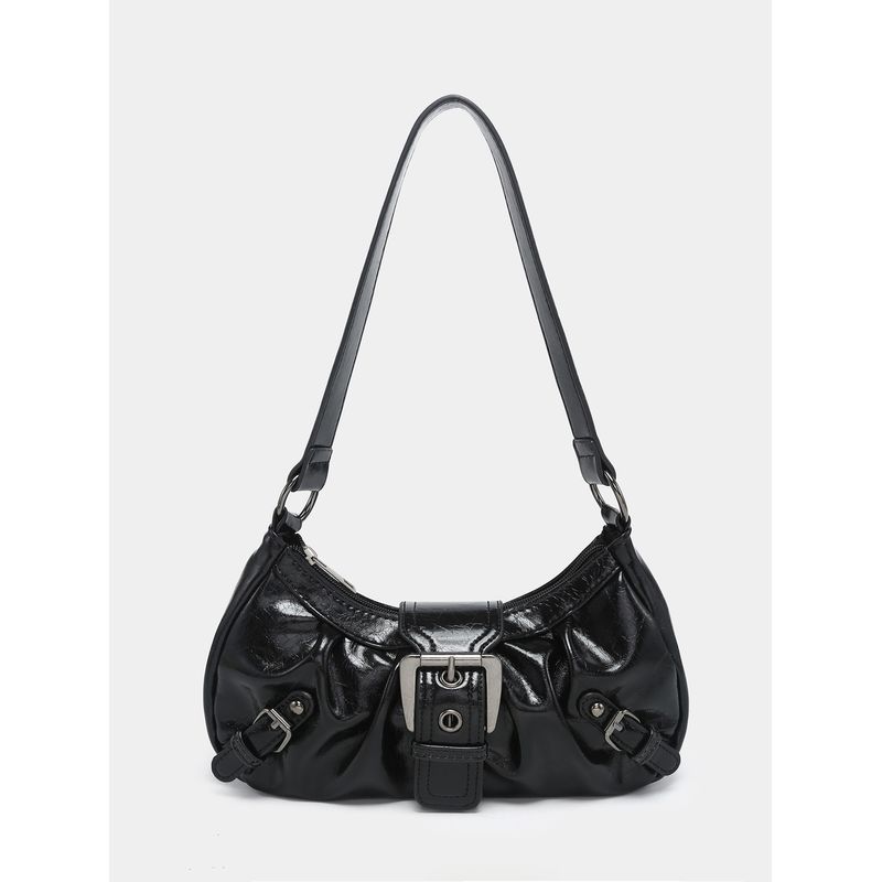 

Bag Female Live Retro Distressed Shoulder Underarm Bag Black