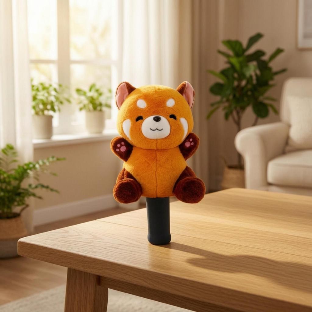 Cartoon Orange and Black Bear Headcover Soft Golf Cover