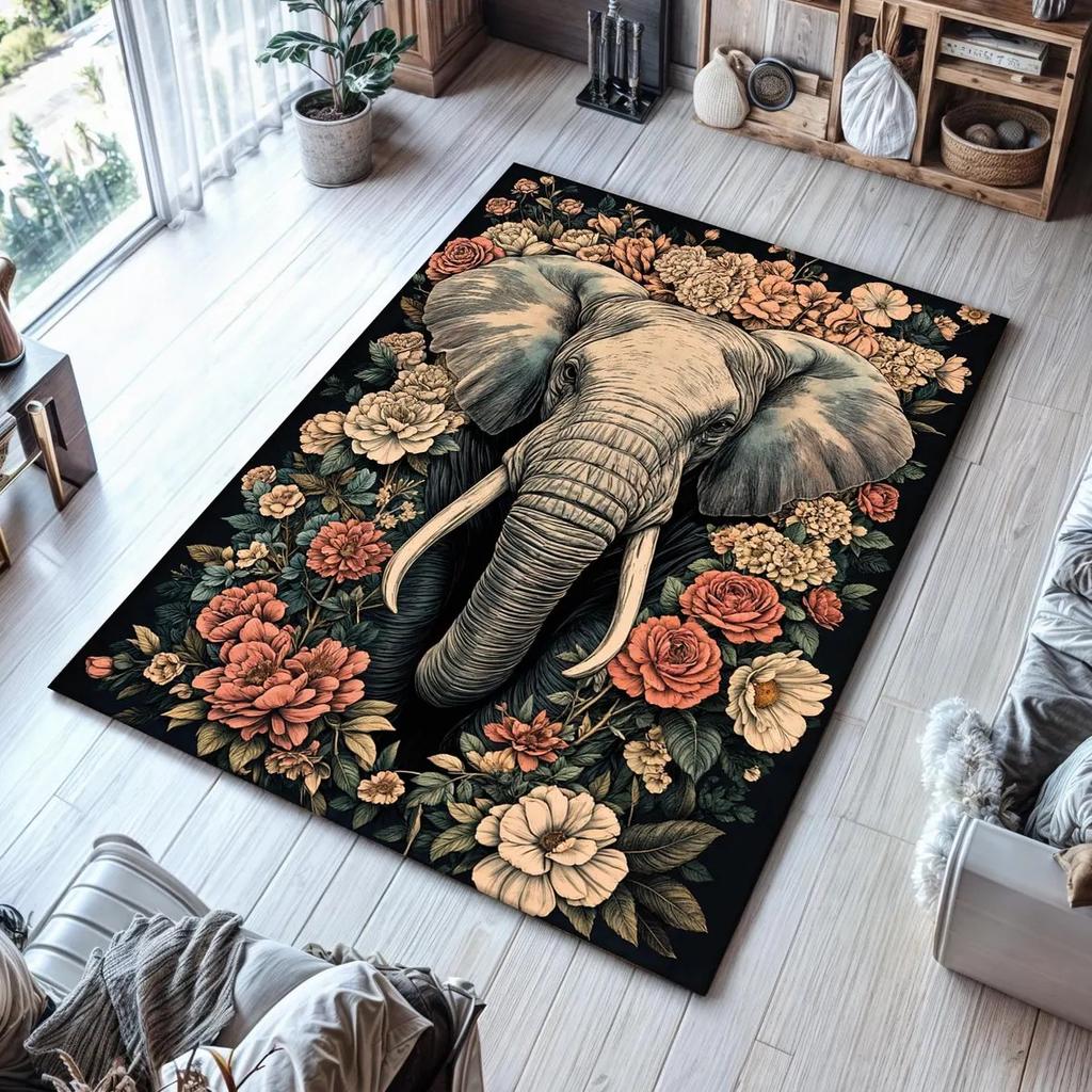 Gotischer Bienen Teppich, Academia Teppich, Floraler Tierdekor Teppich, Boho Teppich, Ästhetischer Teppich, Moderne Wohnzimmer Bodenmatte