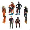 Set of 6 Simulation Miniature Figure Scene Motorcyclist Ornaments Toy