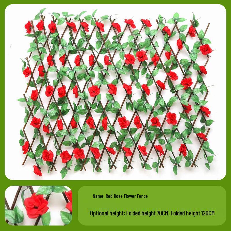 Expandable Pastoral Ivy Leaf Fence: Outdoor Green Hedge for Garden or Courtyard Decoration