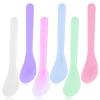 6PCS Makeup Scoops Spatulas Plastic Beauty Spoon Facial Cream Brush Reusable Cosmetic Mask Mixing Scoop Tool for Lotions Cream and Sampling Tool
