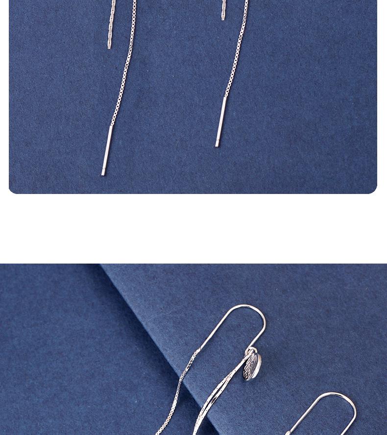 S925 Sterling Silver Chinese Fu Character Anti-Lost Tassel Earrings – Women's Versatile Long Pendant for Clubbing
