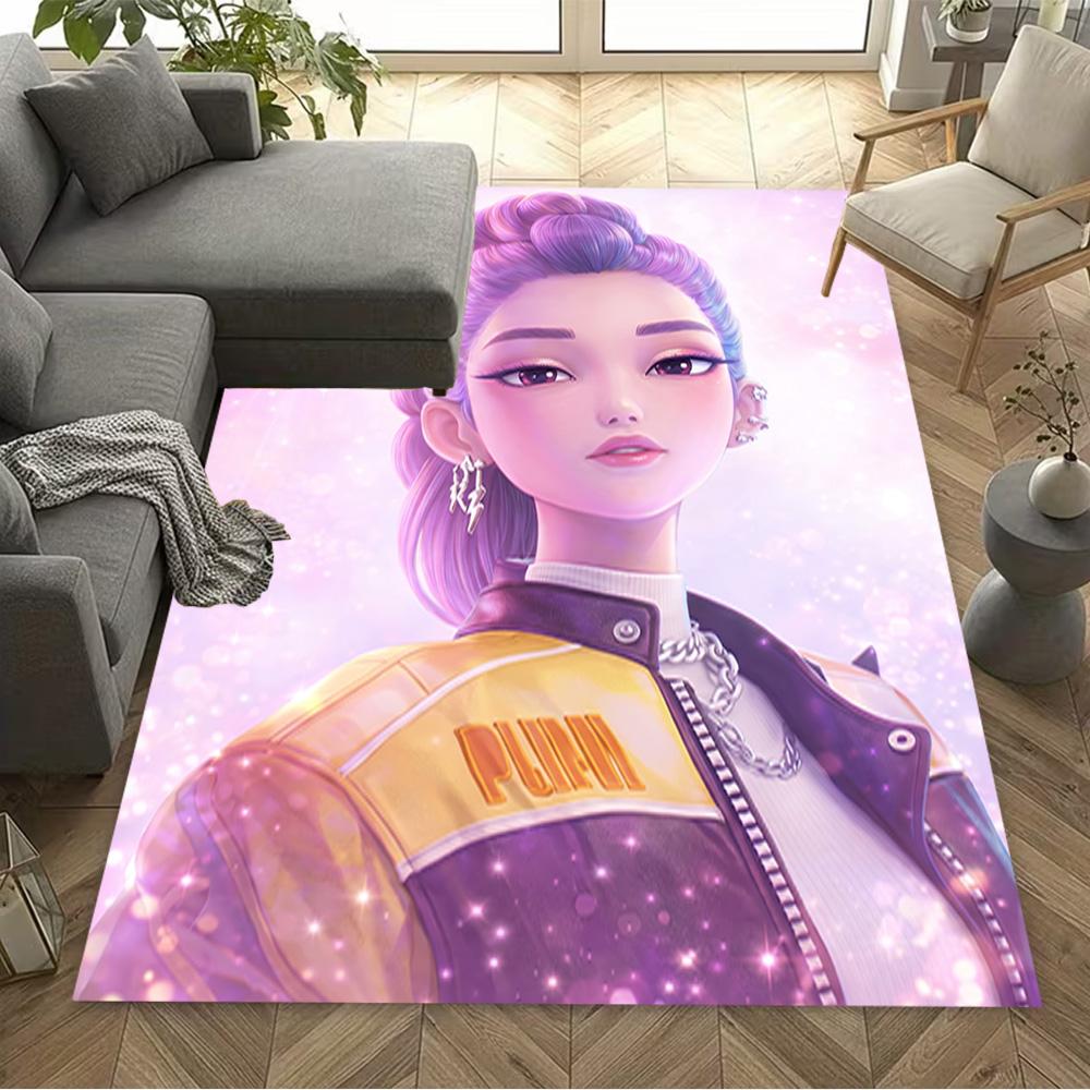 Futuristic Fashion Fusion Floor Mat Suitable for Study room Game Room Playrooms Outdoor Anti-slip Rug Decorate Offices