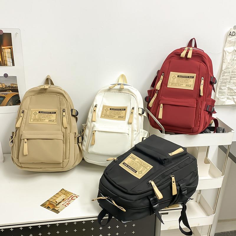High School Student Backpack Simple Backpack Women's Trendy Fashionable Casual Backpack Travel Bag
