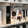 Unique Office Desk Decor Christmas Book Shelf Light, Iron Bookend Night Lamp with Santa Cozy Reading Corner Reindeer Snowman, Warm Glow Tabletop