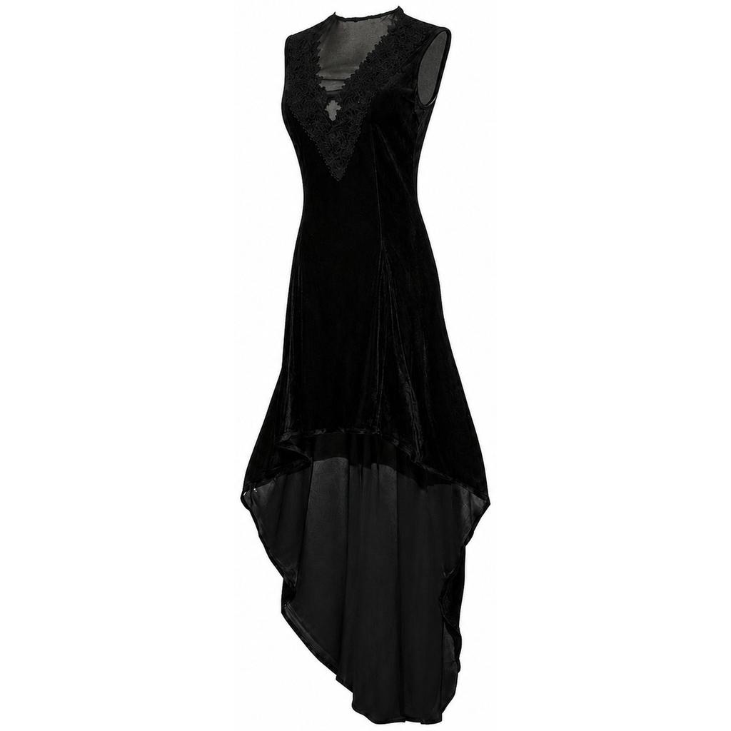 Women's Gothic Velvet Dress Costume for Halloween Party