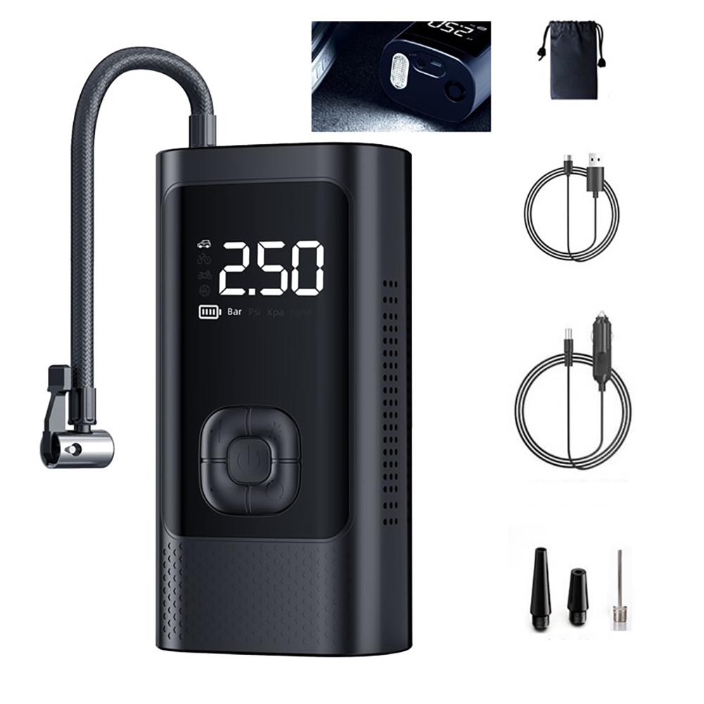 Car Tire Inflator Portable Air Compressor Rechargeable 4500mAh Battery LCD Display Electric Tire Pump With LCD Display 3-150PSI