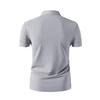 Men's Plus Size Summer Short Sleeve Zipper Polo - Casual, Breathable, High Elastic Pique Mesh Top