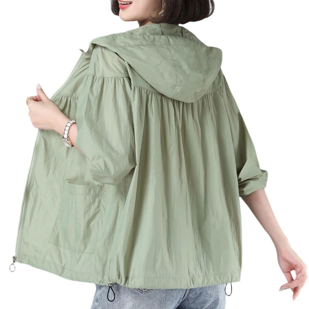Women's Casual Solid Color Loose Clothing, Fashionable Cardigan Jacket Cardigan Jacket
