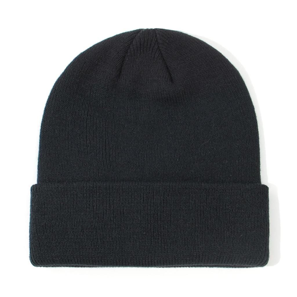 Kids Knit Beanie Cuffed Edge Solid Color Winter Hat Soft Stretch Warm Knit Cap for Toddler Boys Girls Unisex Cold Weather Outdoor Daily Headwear