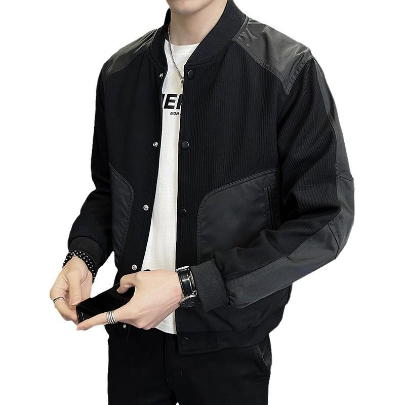 Men's High-End Spring Stand-Up Collar Knit Jacket – Trendy Youth Casual Business Coat