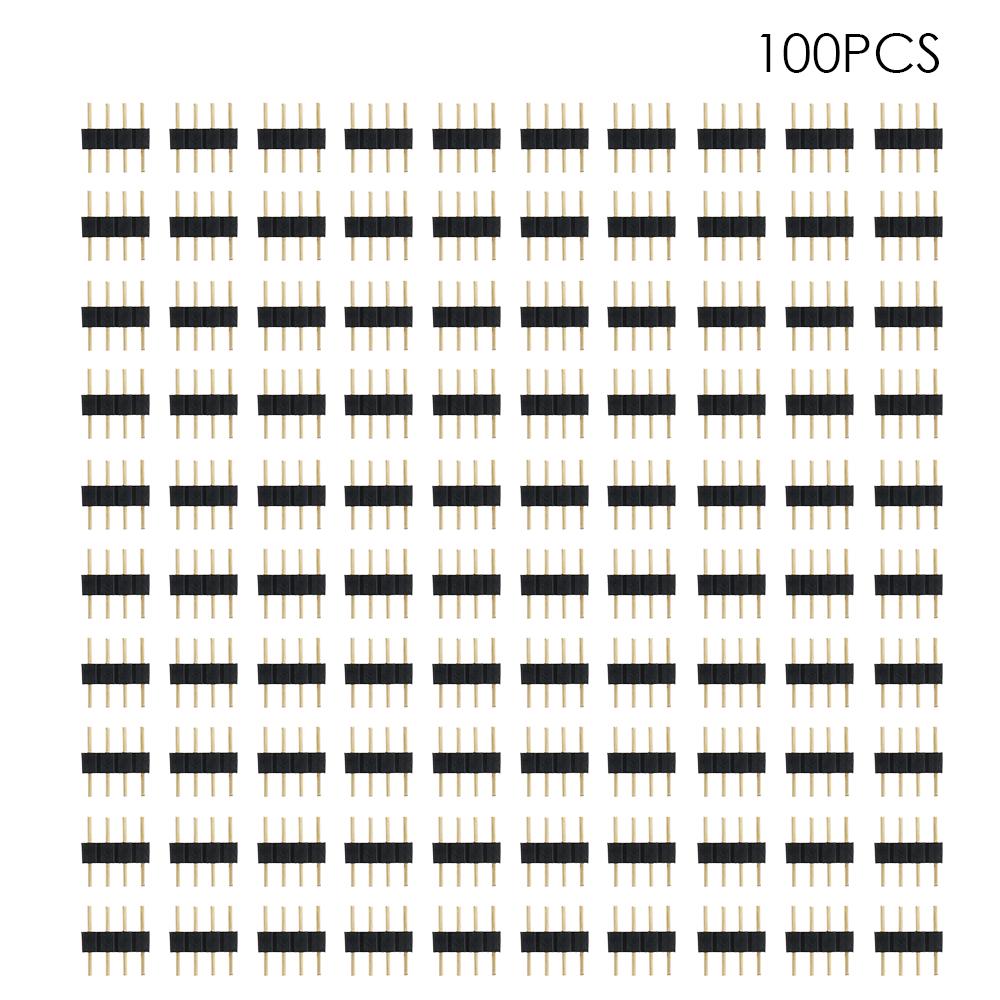 

4-контактный мужской разъем штекер для RGB светодиодной ленты освещения 100 Pack черный