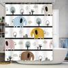 Animal-Themed Waterproof Shower Curtain Made With High-Quality Fabric For Bathroom Decor Suitable For Kids' Rooms Or Family Bath