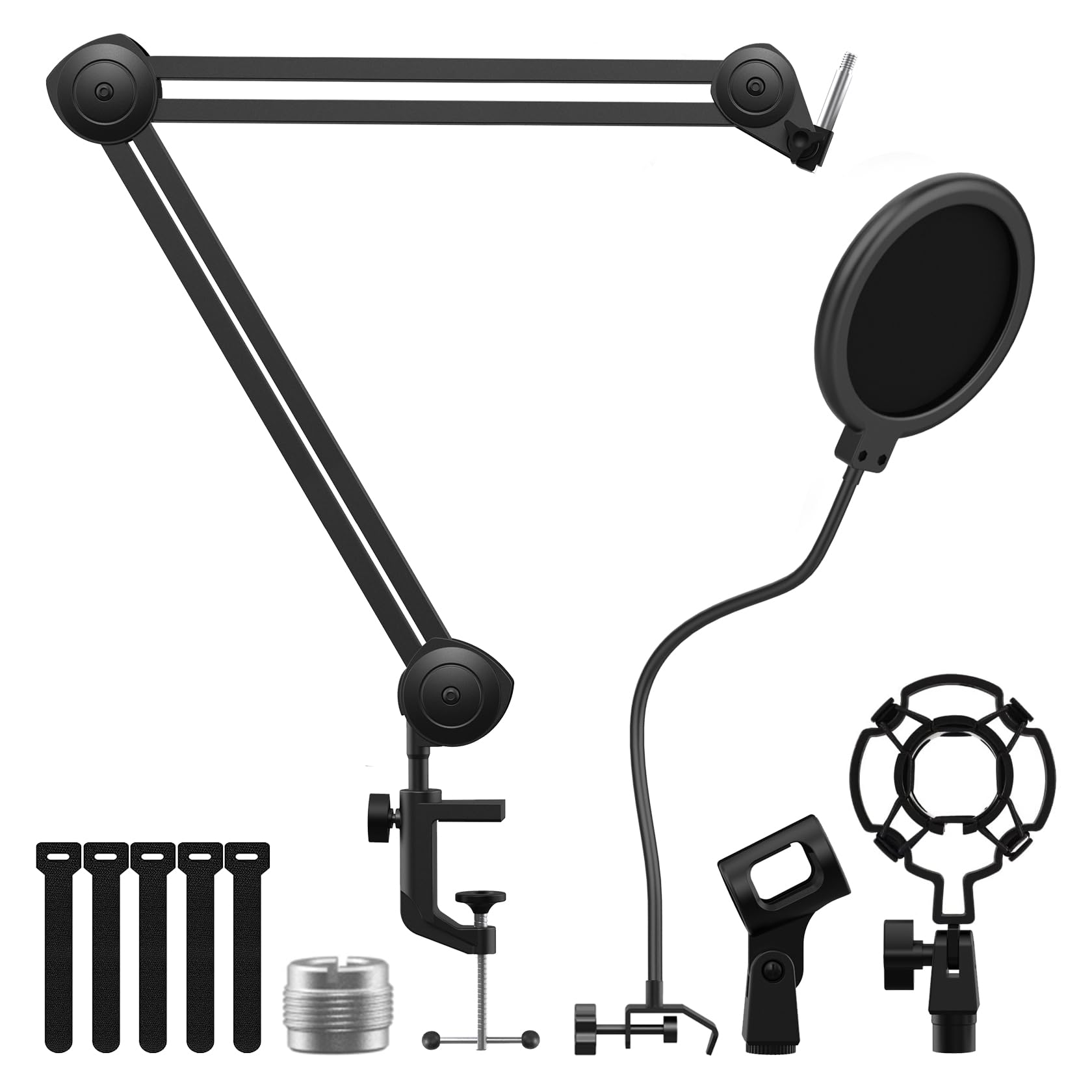 

GUITTO Микрофонный кронштейн, Микрофонная стойка, 2023, Улучшенная модель, Металл, Грузоподъемность 2 кг, Регулируемый угол, для Живых комментариев, Стриминга,