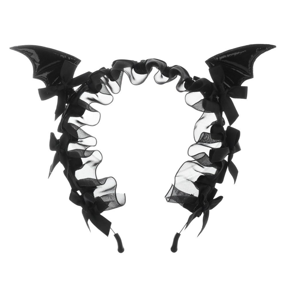 Bow Bat Hair Hoop Punk Gothic Headpiece Hair Band Little Devil Headband  Goth Girls