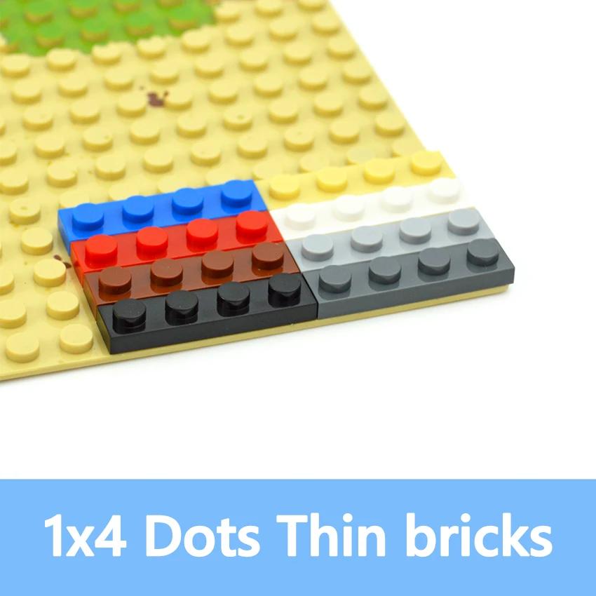 76Pcs DIY Building Blocks Thin Plate 3710 Figures 1x4 Dots Bricks Construction Creative Size MOC Compatible With Toys for Kid
