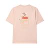 FILA X Maison Kitsune Fox T-Shirt Colorful Fox Fashion Trendy Comfortable Versatile Casual Short Sleeve Unisex T-Shirts Rose-Deep-Pink F11U529101FPK