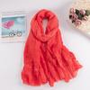 New Arrival Female  Cotton Embroidery Scarf Women Solid Shawl Scarf Elegant Beach Travel Scarves Muslim Hijab 200*95Cm