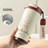 Stainless Steel Vacuum Cup Insulated Travel Mug Double Wall Powder Coated Coffee Travel Mug With Lid LWY001