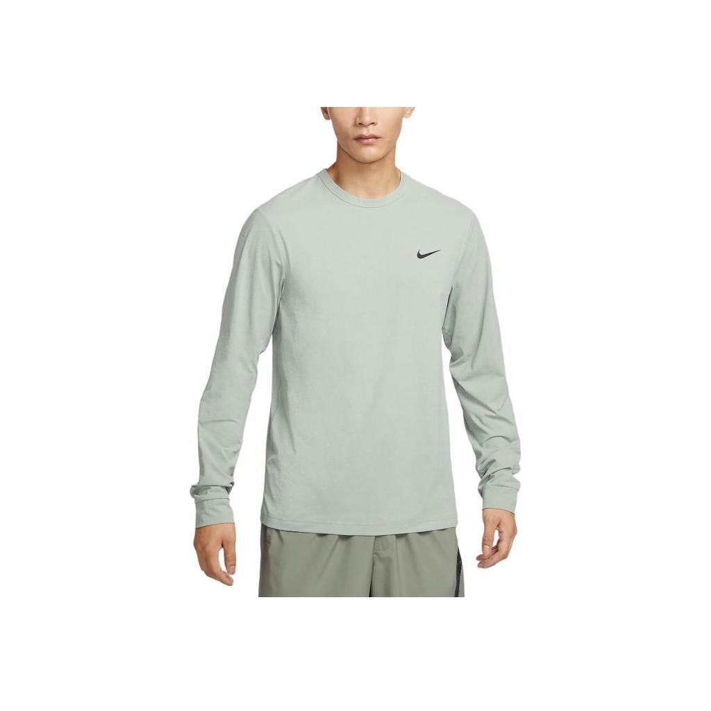 Nike Dri-Fit UV Soft Comfortable Crew Neck Long Sleeve T-Shirt Men Tops Light-Green FB8584-370