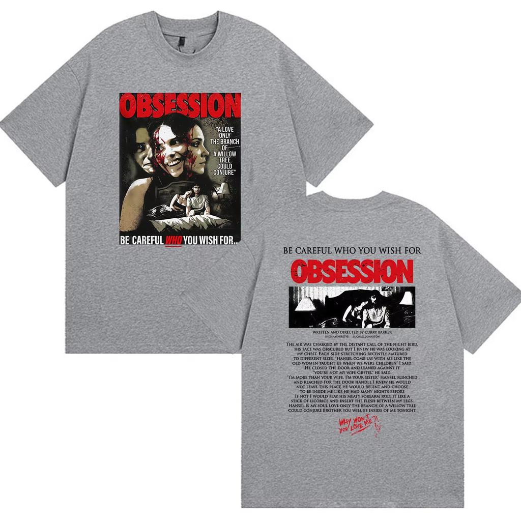 Summer Hot Sale 2026 Movie Horror Obsession Be Careful What You Wish for Graphic T Shirts Retro Cotton Unisex Harajuku Hip Hop Punk T-shirt