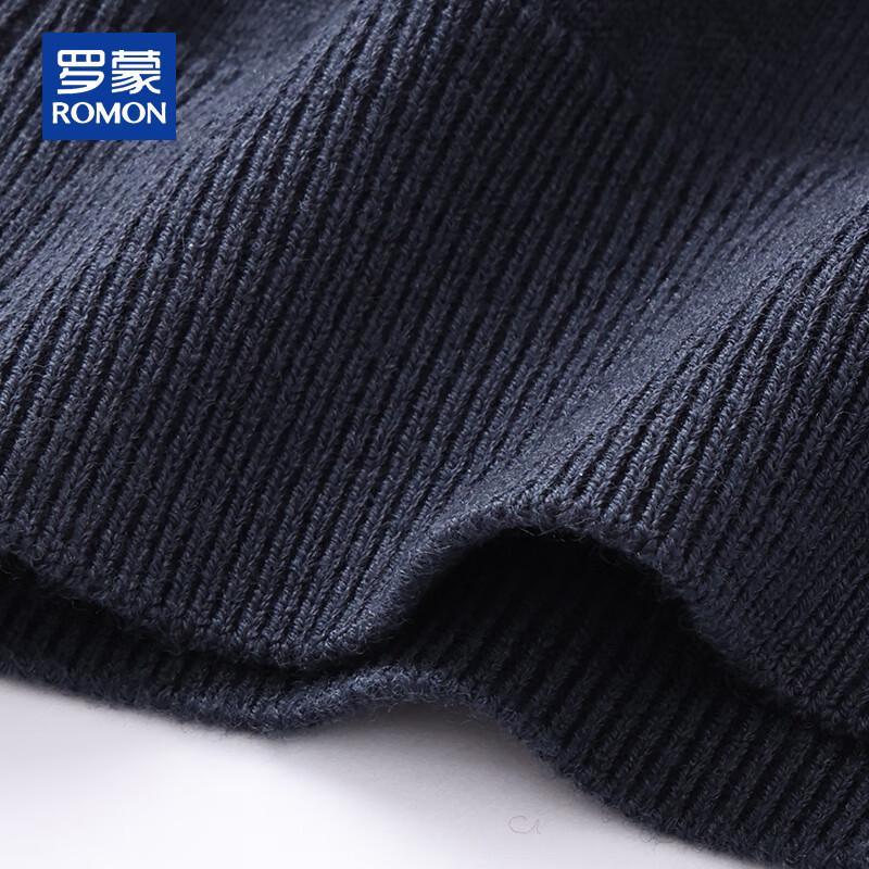 ROMON Men's 100% Pure Wool Round Neck Sweater