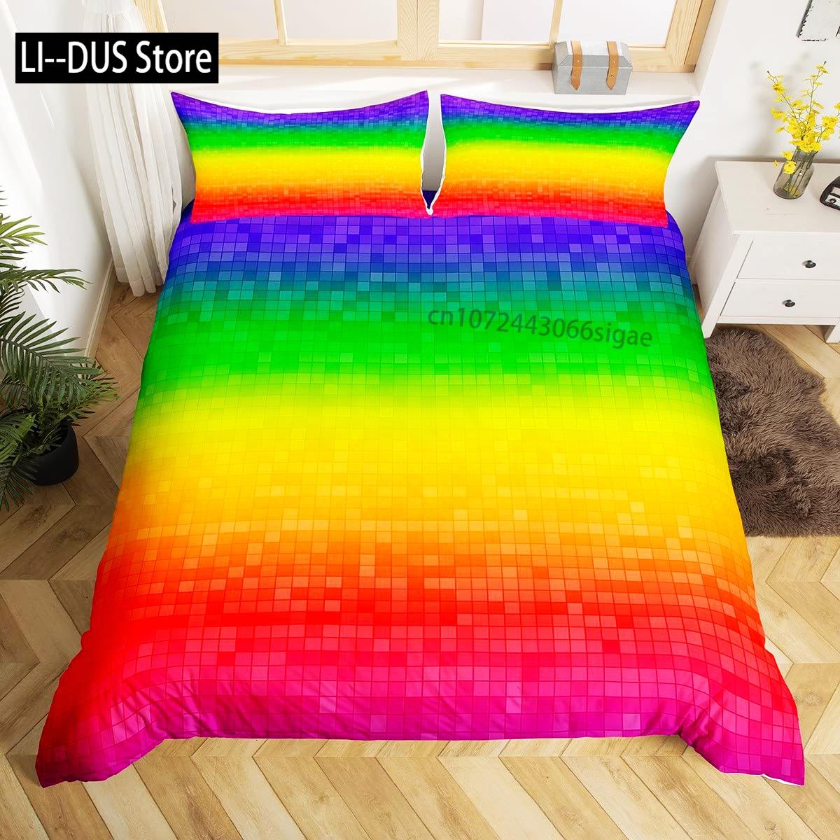 

Comforter Stripes Illusion Bedding Setgeometric Arrangement For Kids Teen Boys Girlsvisual Art Comforter Decor Room Comforter (quilt)-EU Single(135*200cm)3pcs