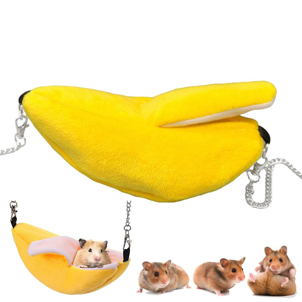 Banana Boat Cotton Nest Bed House Hammock Small Animal Warm Bed House Cage Nest For Hamster Small Bird Pet Accessories