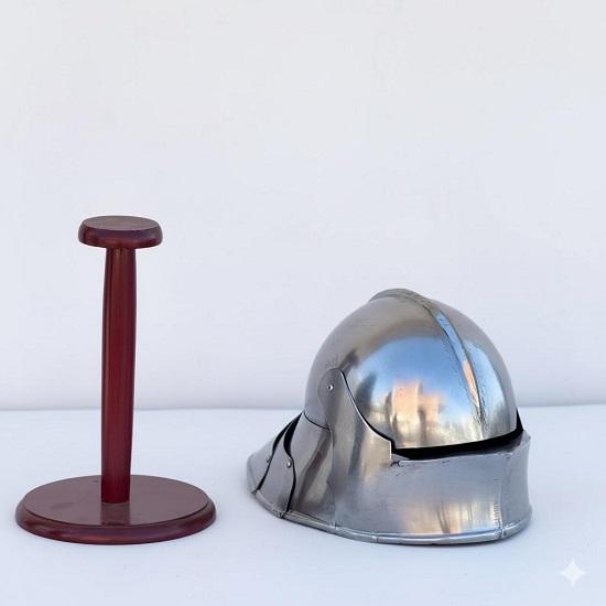 Medieval German Sallet Helmet, 15th Century Knight Steel Armor Helmet with Long Tail, Handmade Wearable Cosplay Helmet for LARP and Display