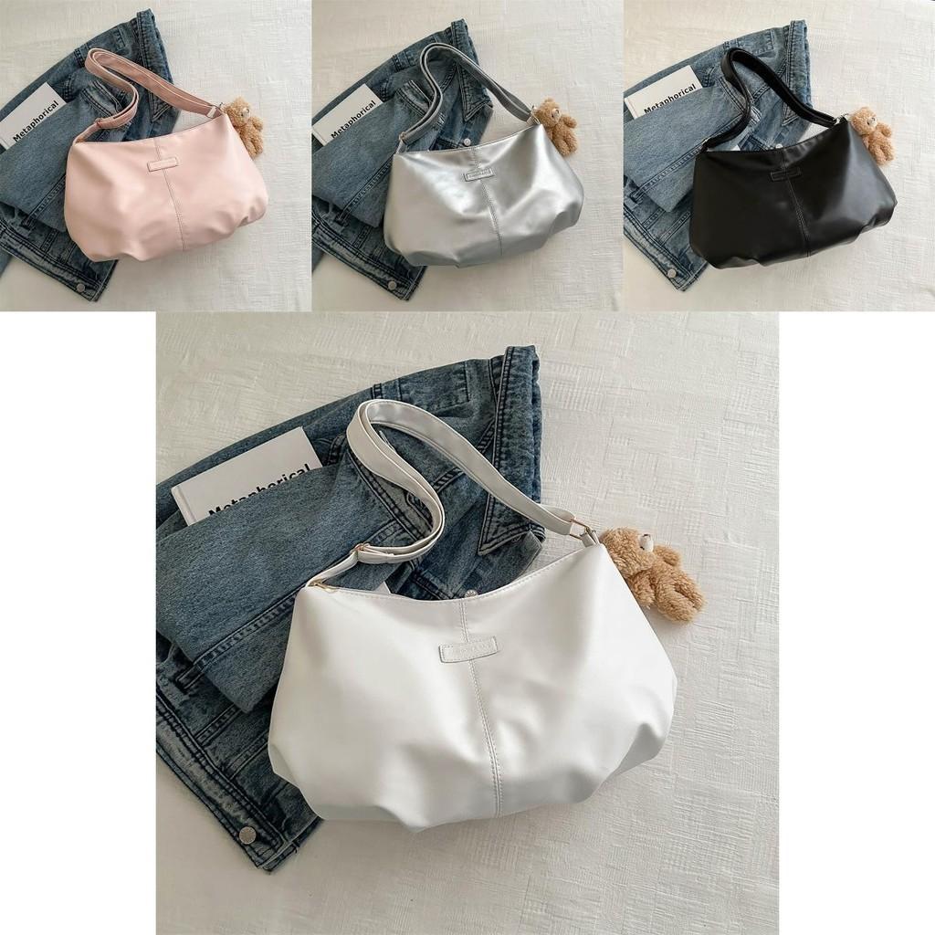 Stylish 2024 New Korean Casual Large Capacity Pu Tote Bag For Women With Zipper