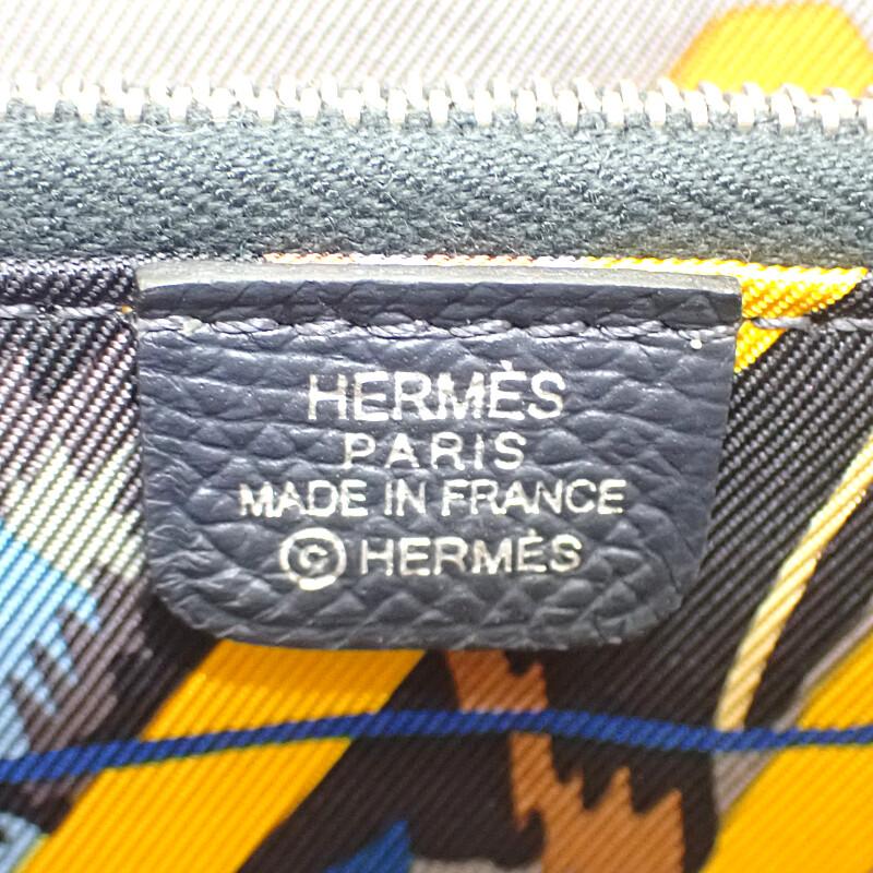 HERMES   Purse Navy/Blue Indigo Epsom/silk Women